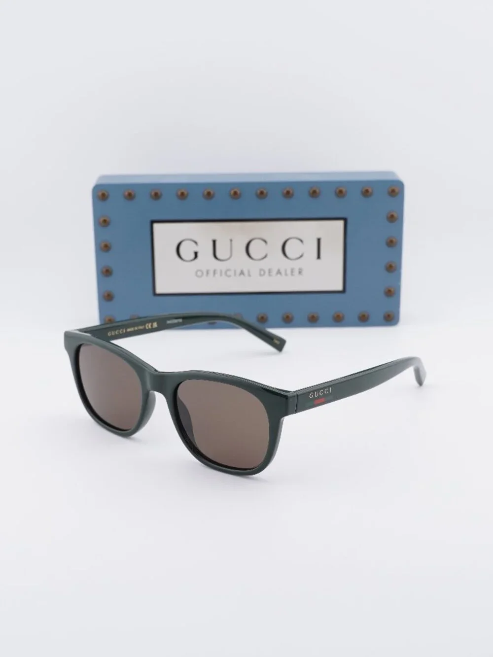 Gucci GG1985S 004 Square Men Sunglasses - Green / Brown
